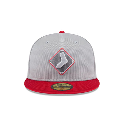 Chicago White Sox 2025 Batting Practice Gray 59FIFTY Fitted Hat