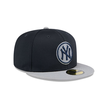 New York Yankees 2025 Batting Practice Gray 59FIFTY Fitted Hat