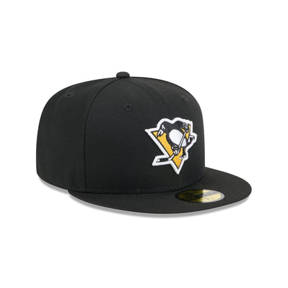 Pittsburgh Penguins Rear Wordmark 59FIFTY Fitted Hat