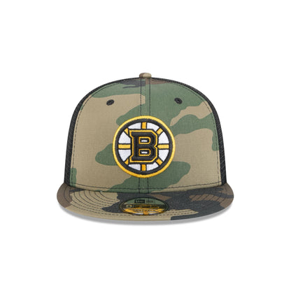 Boston Bruins Camo 9FIFTY Trucker Hat