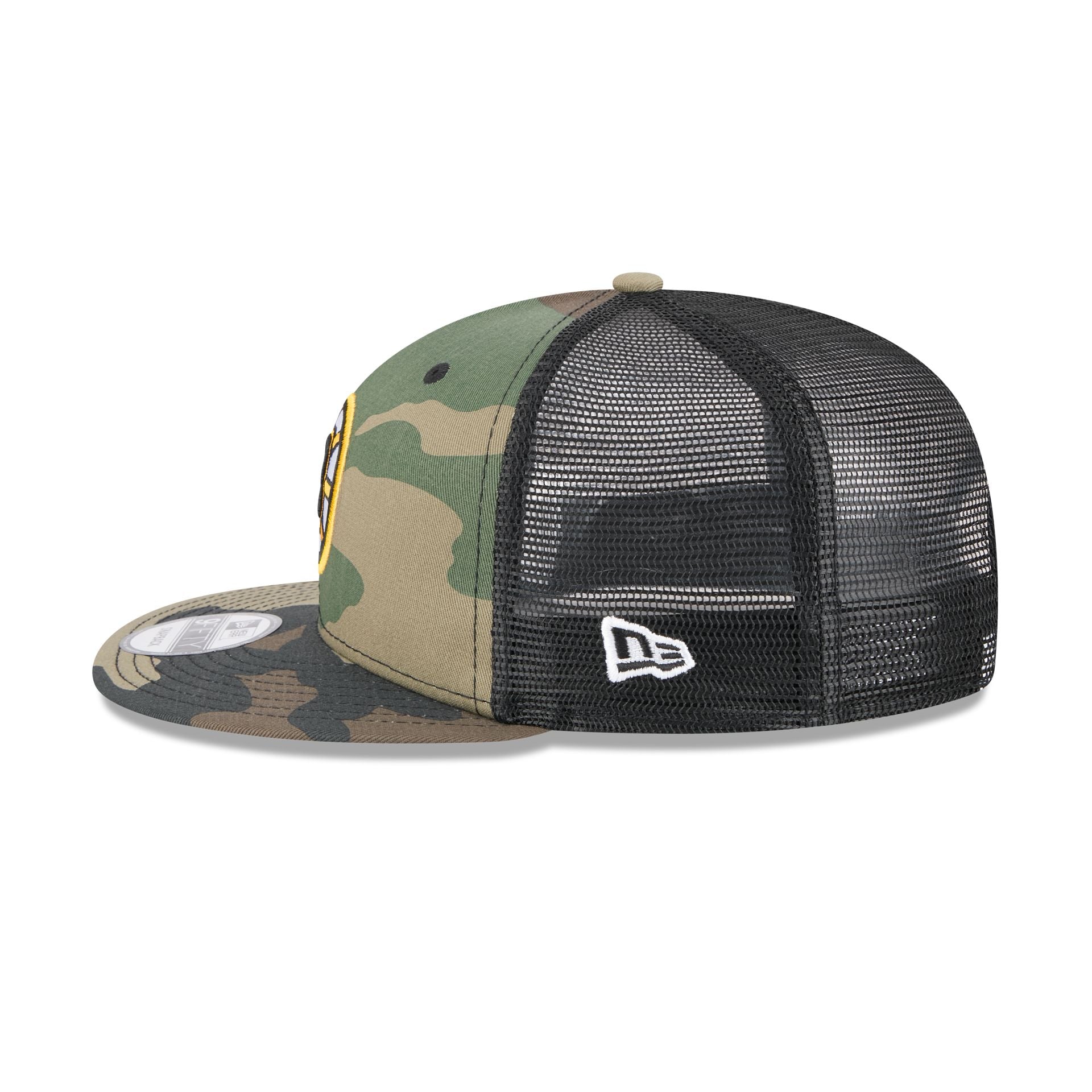 Boston Bruins Camo 9FIFTY Trucker Hat