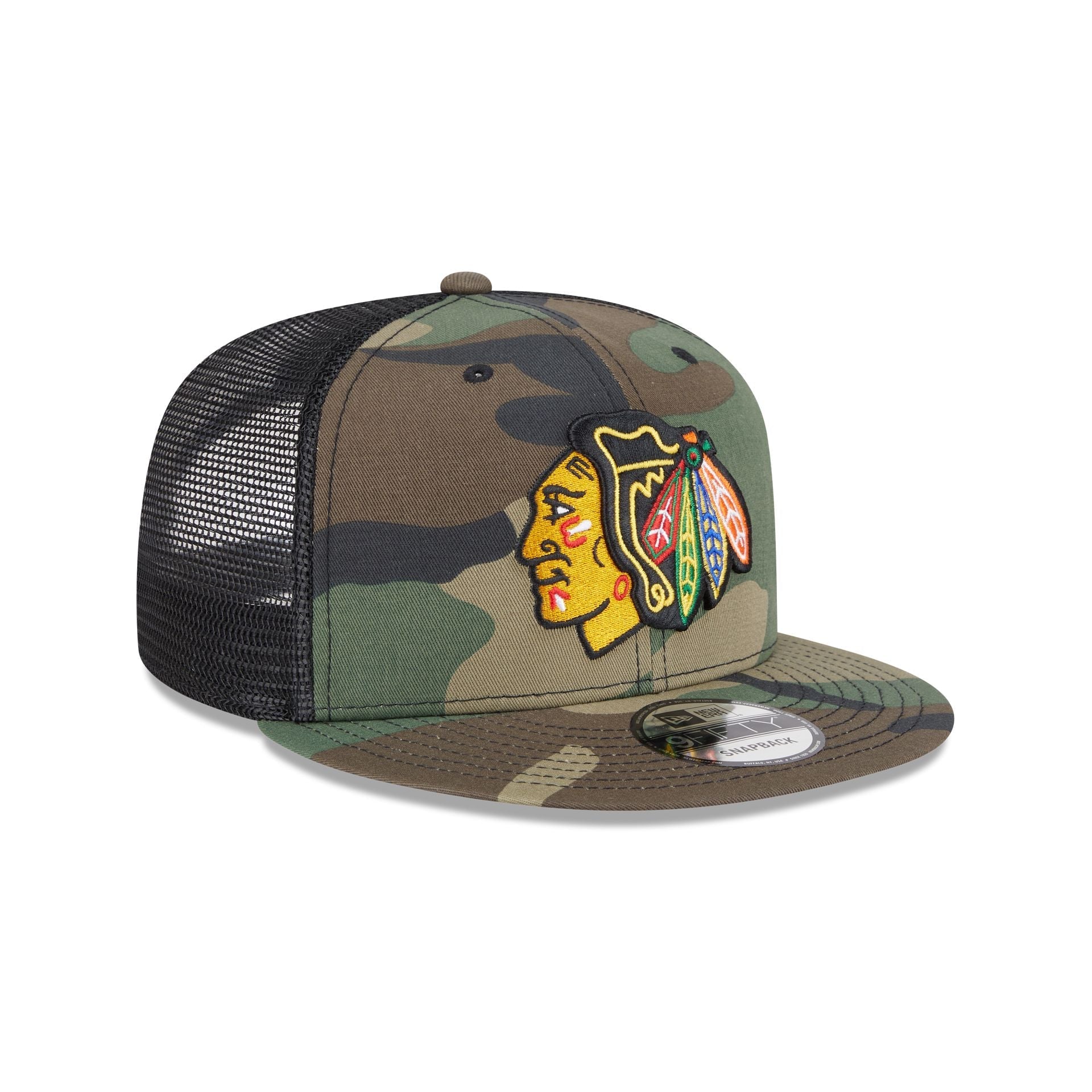 Chicago Blackhawks Camo 9FIFTY Trucker Hat