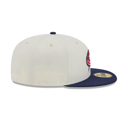 Columbus Blue Jackets Chrome White 59FIFTY Fitted Hat