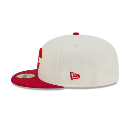 Calgary Flames Chrome White 59FIFTY Fitted Hat