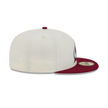 Colorado Avalanche Chrome White 59FIFTY Fitted Hat