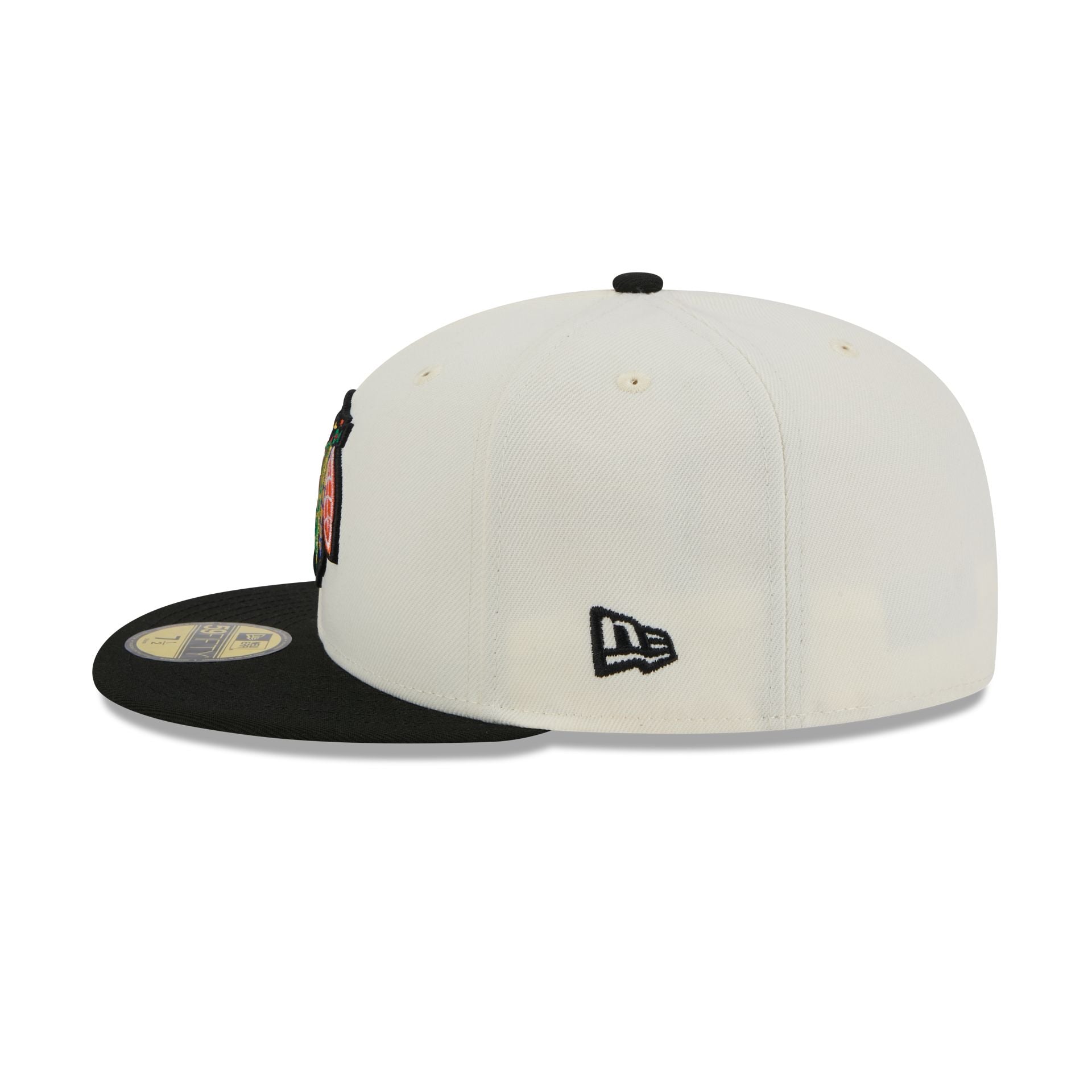 Chicago Blackhawks Chrome White 59FIFTY Fitted Hat