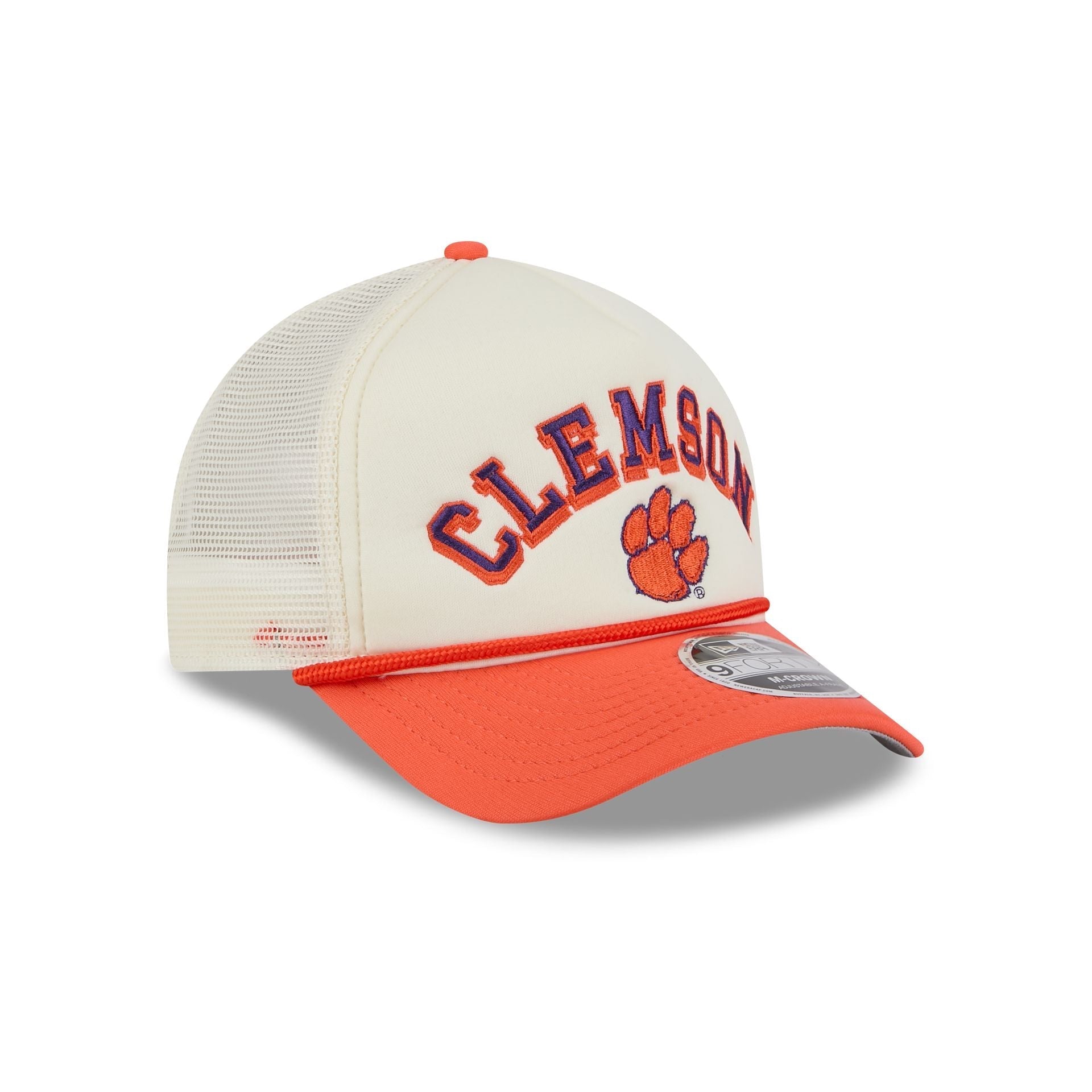 Clemson Tigers Chrome Arch 9FORTY M-Crown A-Frame Trucker Hat