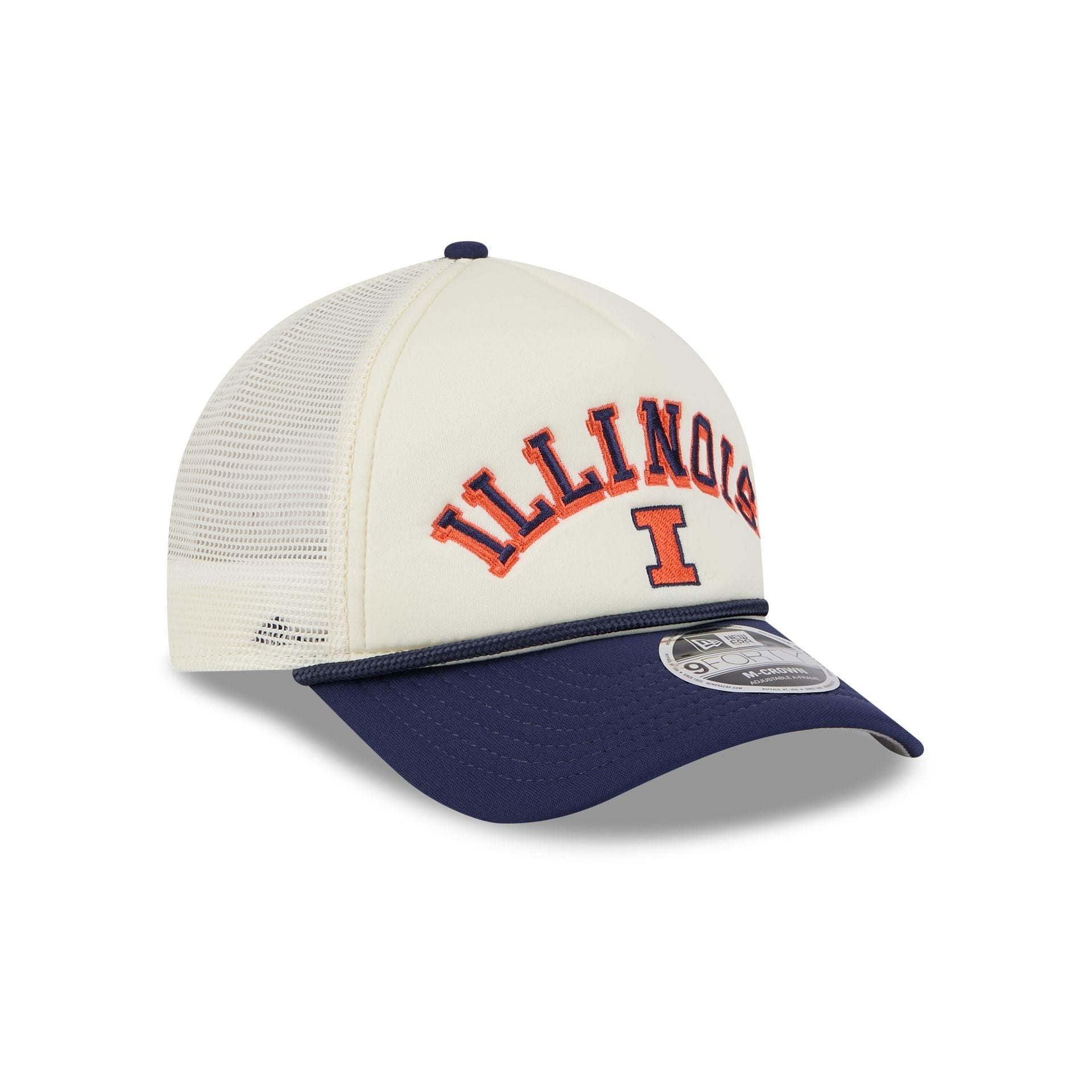 Illinois Fighting Illini Chrome Arch 9FORTY M-Crown A-Frame Trucker Hat