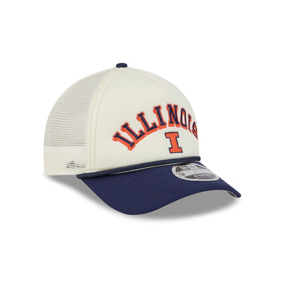 Illinois Fighting Illini Chrome Arch 9FORTY M-Crown A-Frame Trucker Hat