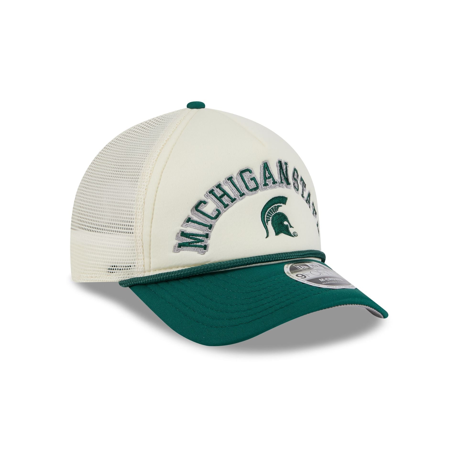Michigan State Spartans Chrome Arch 9FORTY M-Crown A-Frame Trucker Hat
