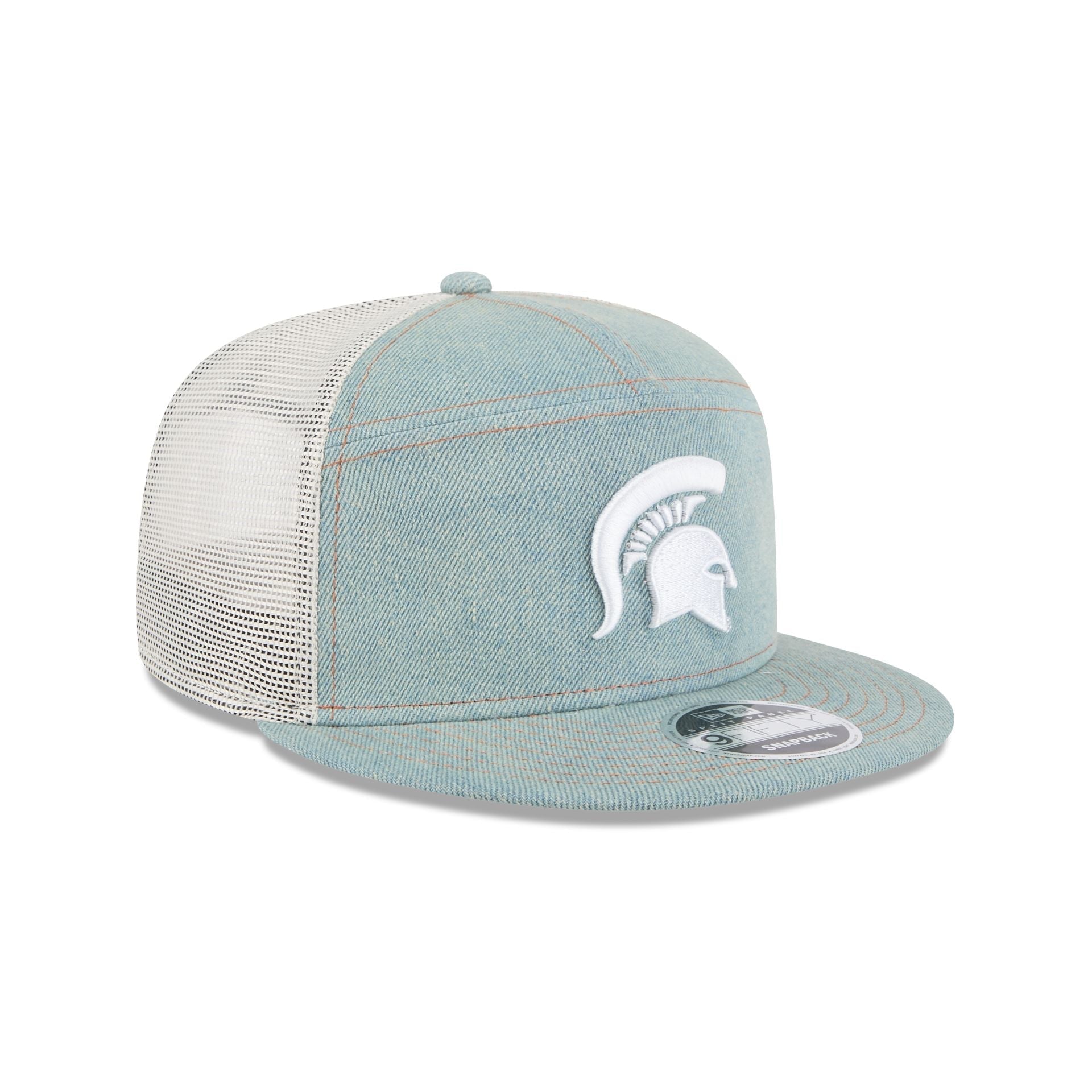 Michigan State Spartans Denim Split Panel 9FIFTY Trucker Hat