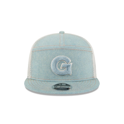 Georgetown Hoyas Denim Split Panel 9FIFTY Trucker Hat