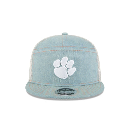 Clemson Tigers Denim Split Panel 9FIFTY Trucker Hat