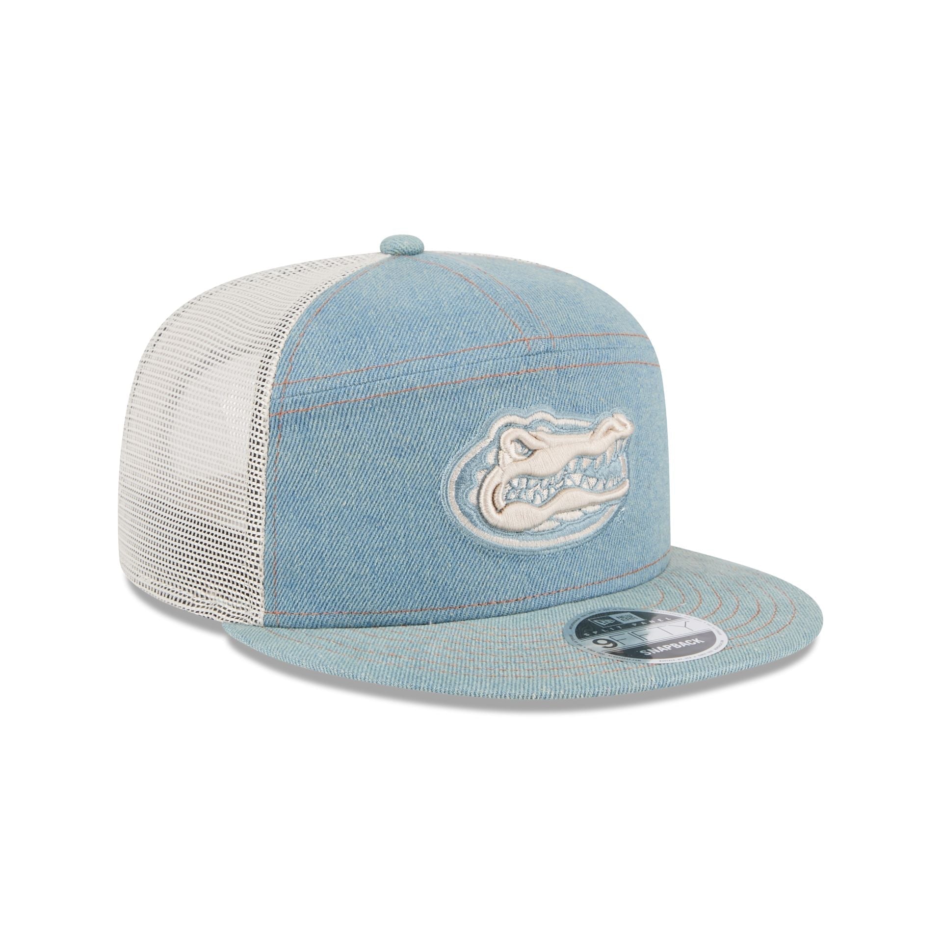 Florida Gators Denim Split Panel 9FIFTY Trucker Hat