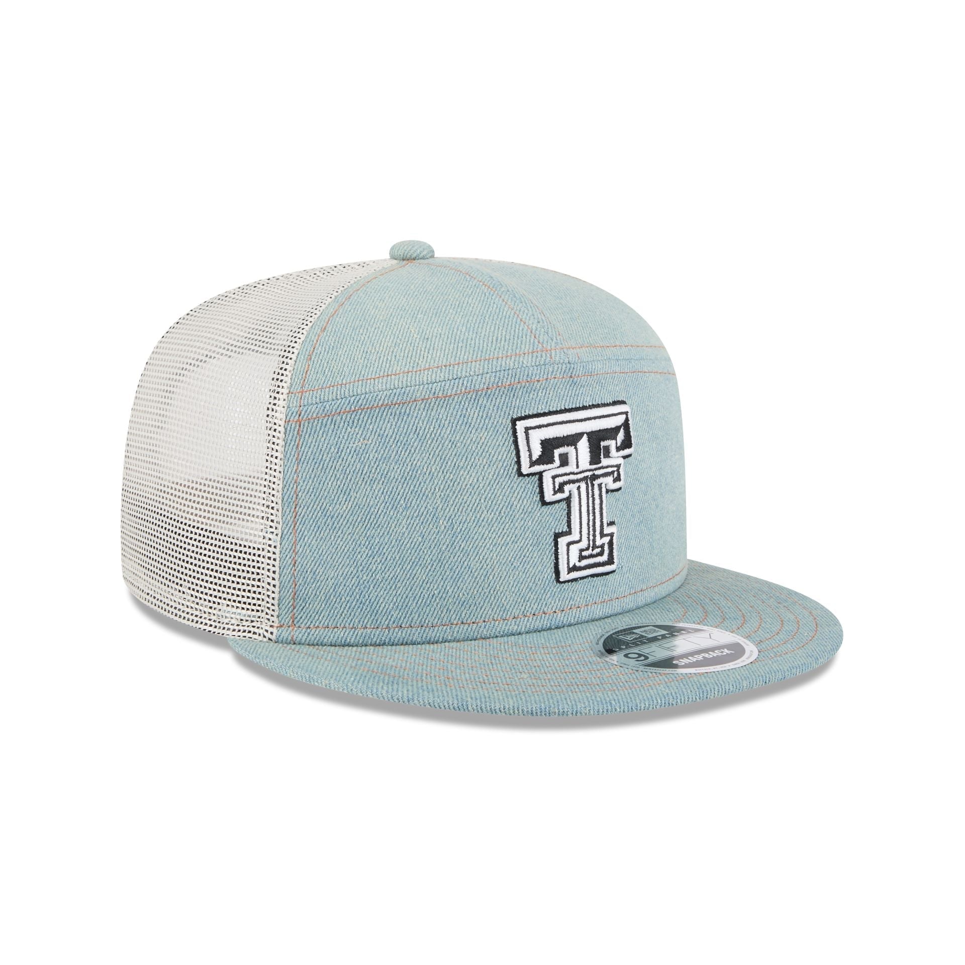Texas Tech Red Raiders Denim Split Panel 9FIFTY Trucker Hat