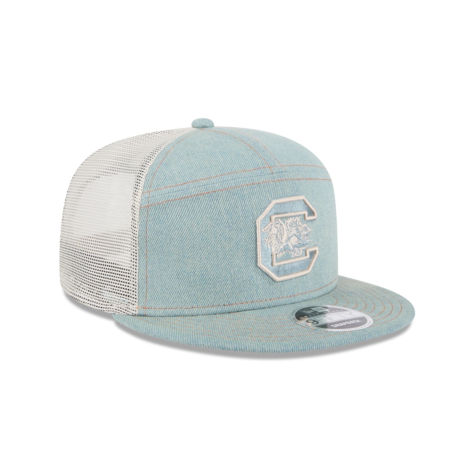 South Carolina Gamecocks Denim Split Panel 9FIFTY Trucker Hat
