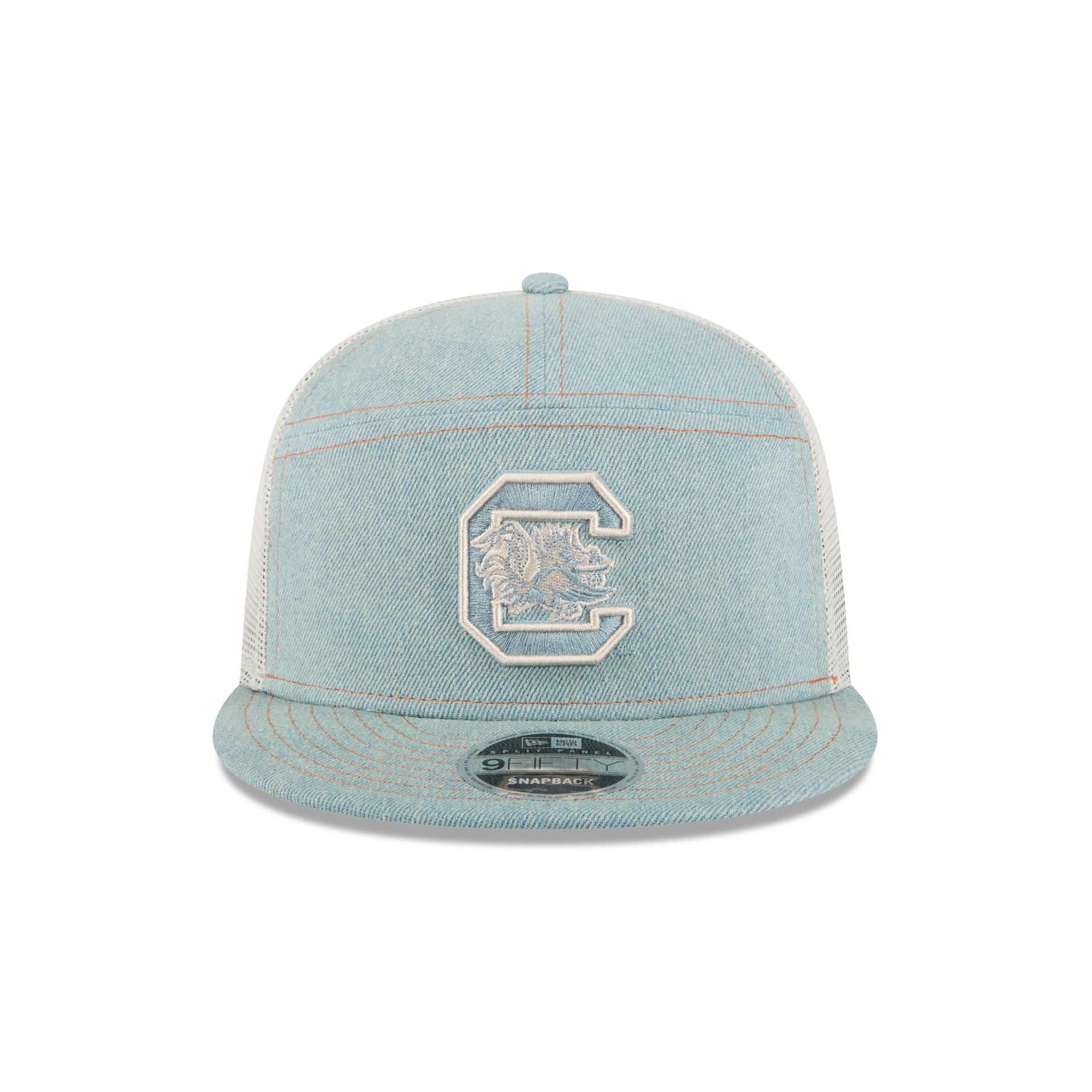 South Carolina Gamecocks Denim Split Panel 9FIFTY Trucker Hat