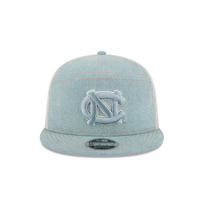 North Carolina Tar Heels Denim Split Panel 9FIFTY Trucker Hat