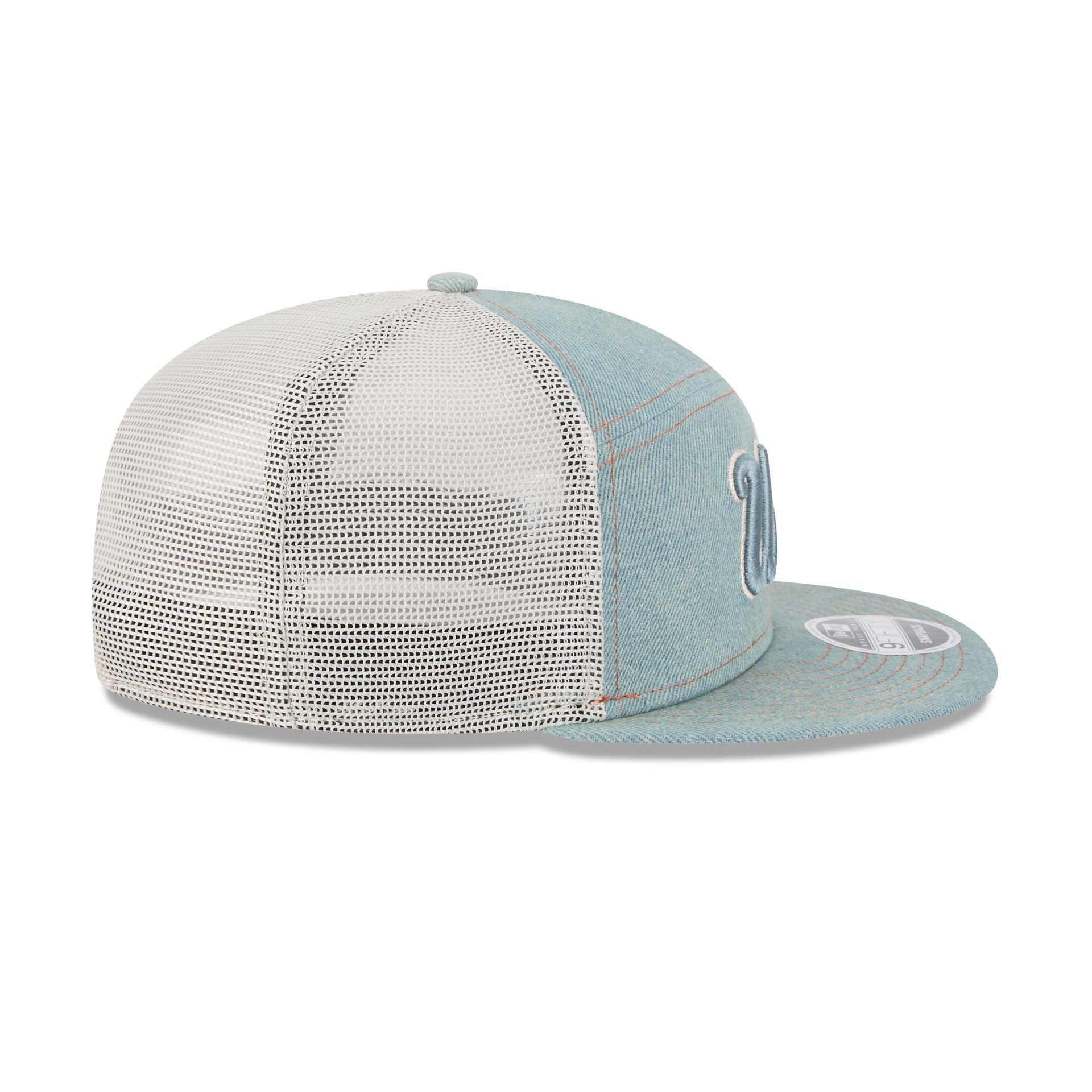 UCLA Bruins Denim Split Panel 9FIFTY Trucker Hat