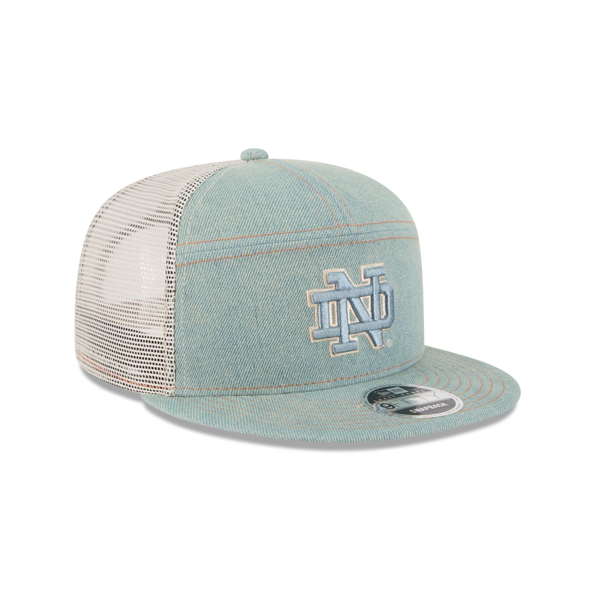 Notre Dame Fighting Irish Denim Split Panel 9FIFTY Trucker Hat