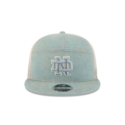 Notre Dame Fighting Irish Denim Split Panel 9FIFTY Trucker Hat