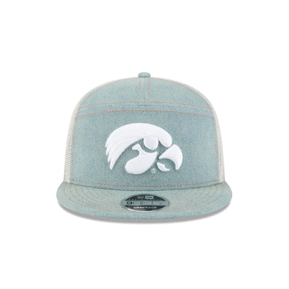 Iowa Hawkeyes Denim Split Panel 9FIFTY Trucker Hat