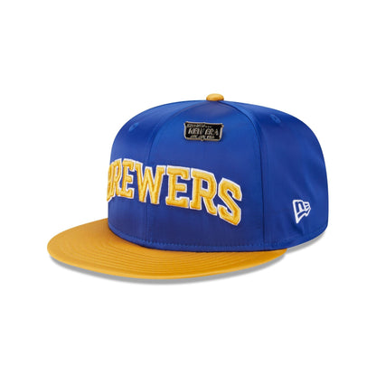 Milwaukee Brewers Satin Pin 9FIFTY Snapback Hat