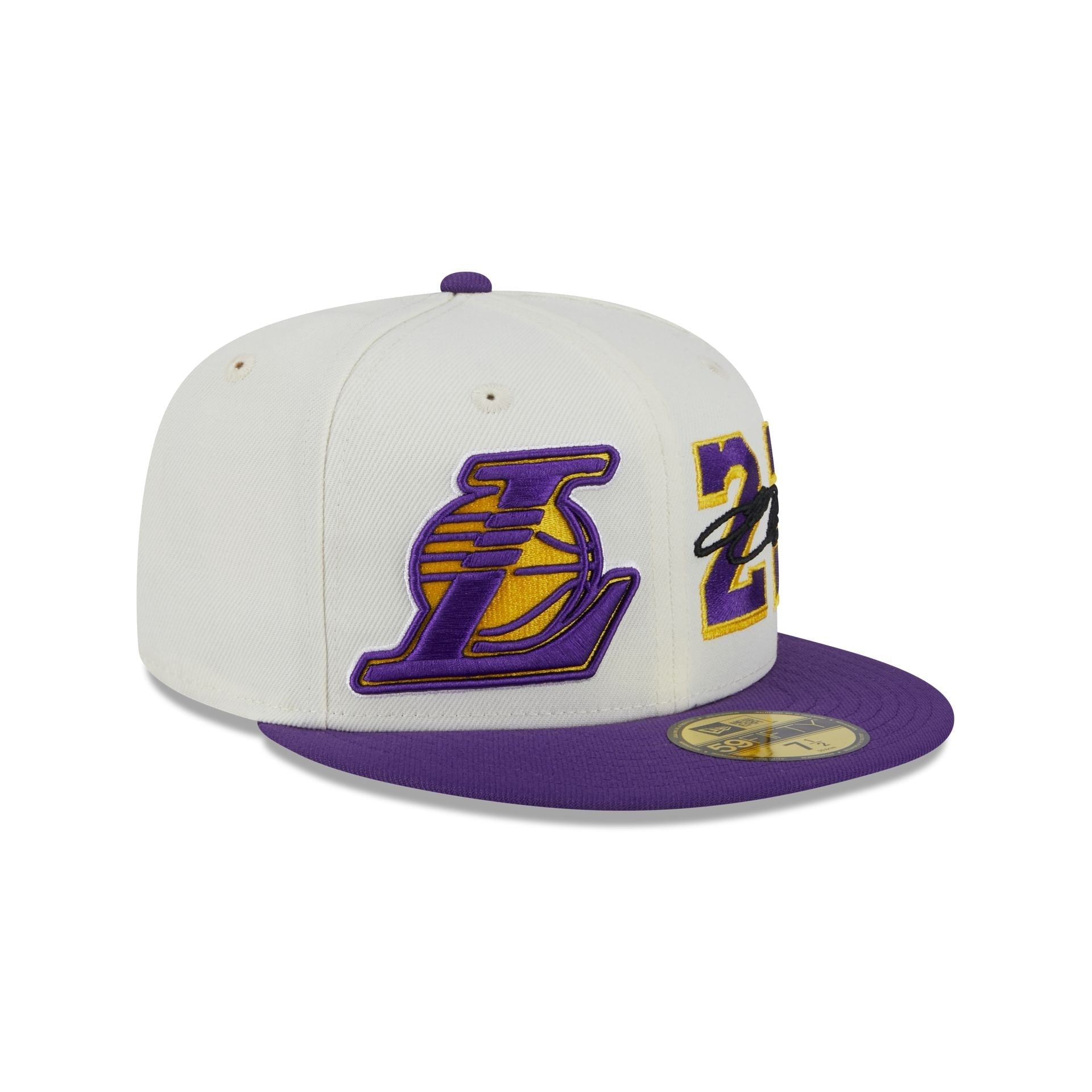 Los Angeles Lakers Lebron James Chrome White 59FIFTY Fitted Hat