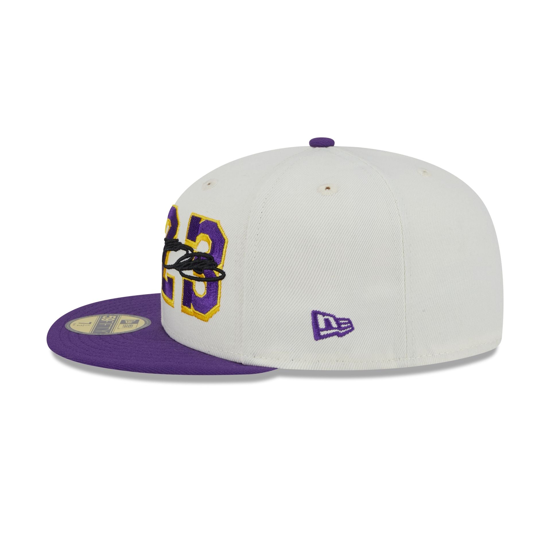 Los Angeles Lakers Lebron James Chrome White 59FIFTY Fitted Hat