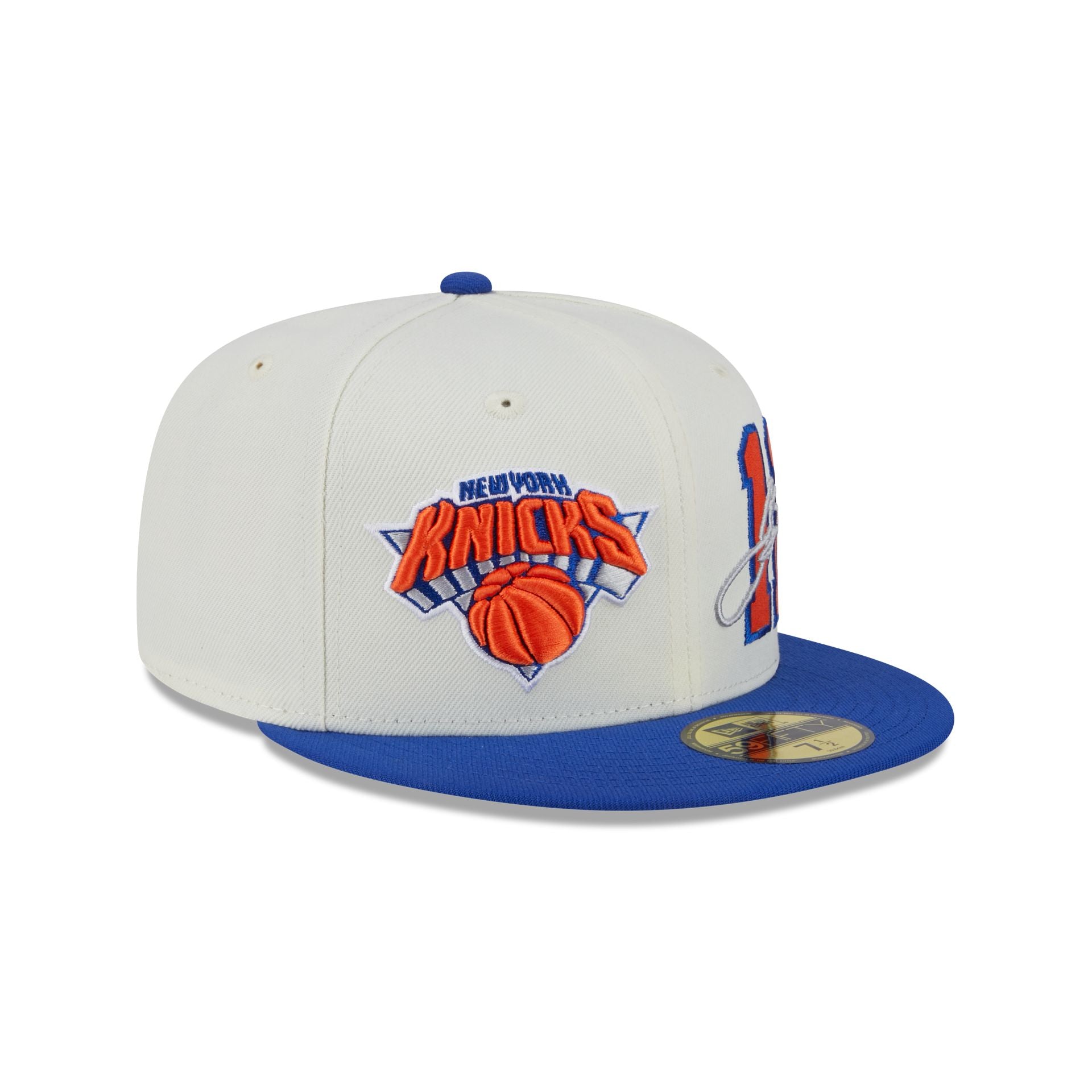 New York Knicks Jalen Brunson Chrome White 59FIFTY Fitted Hat