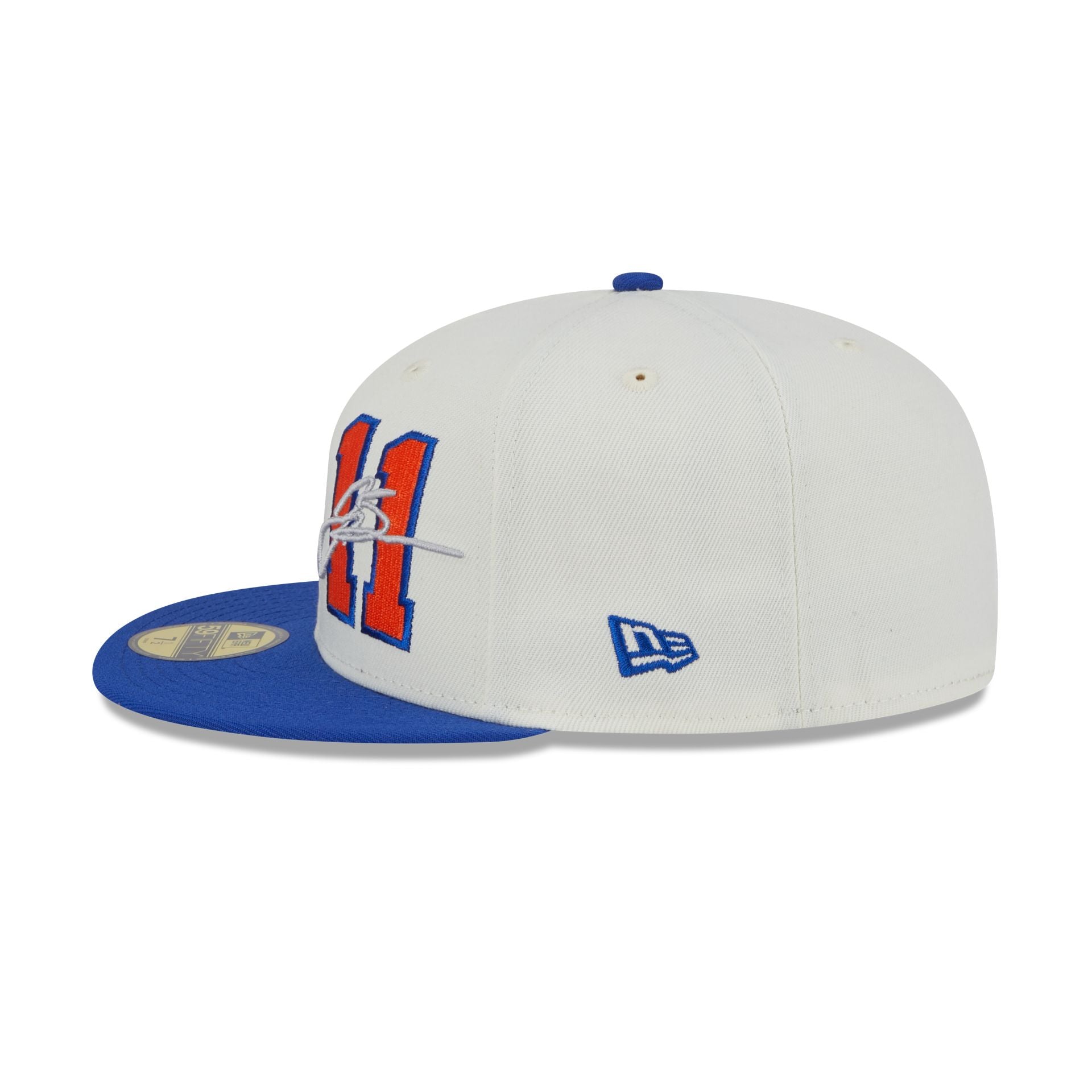 New York Knicks Jalen Brunson Chrome White 59FIFTY Fitted Hat