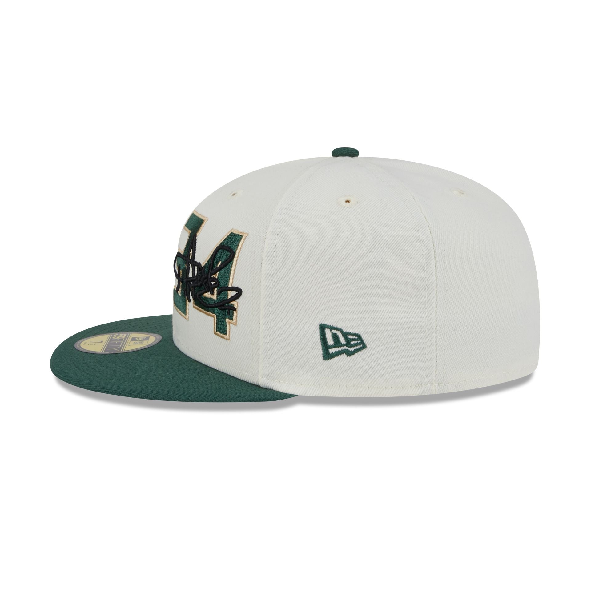 Milwaukee Bucks Giannis Antetokounmpo Chrome White 59FIFTY Fitted Hat