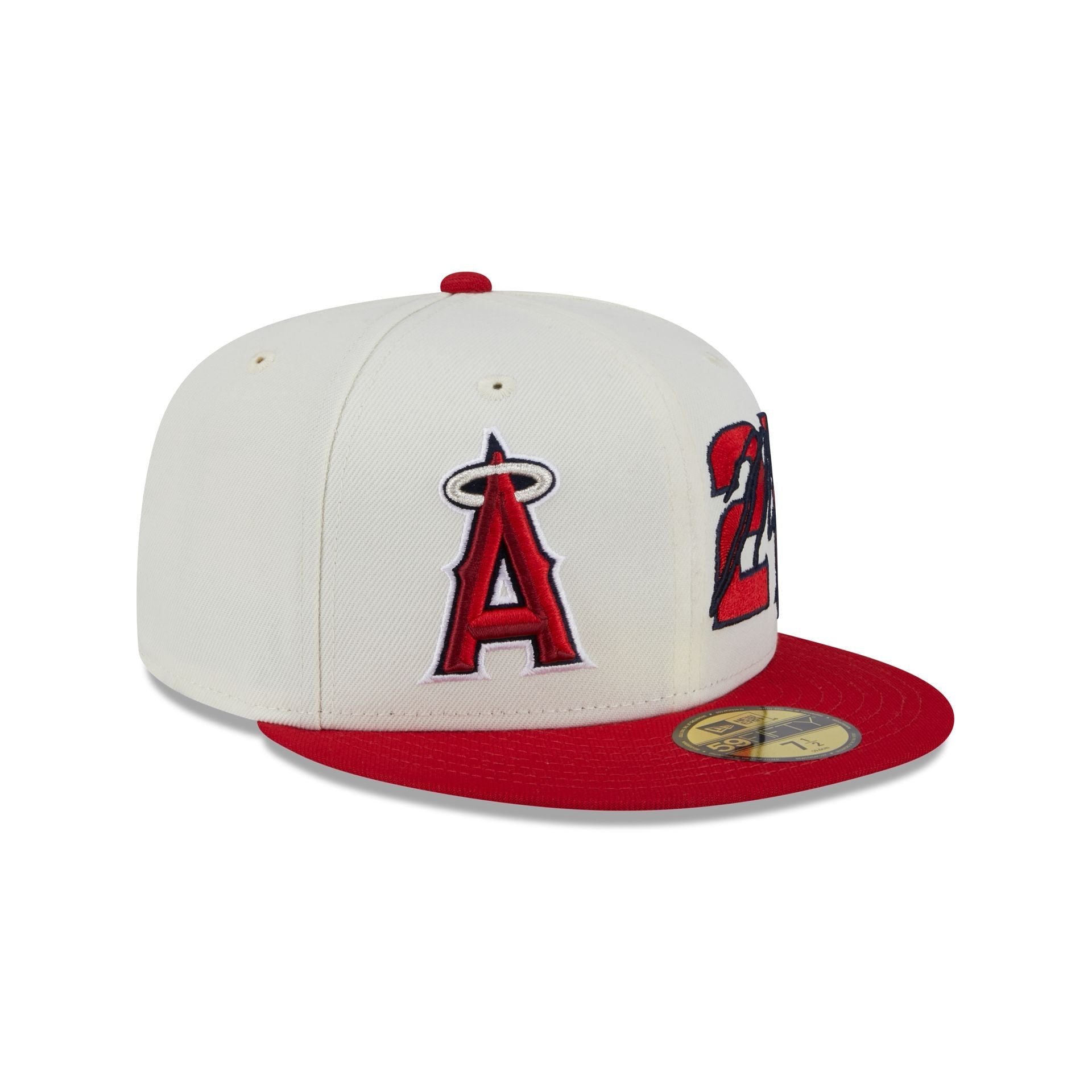 Los Angeles Angels Mike Trout Chrome White 59FIFTY Fitted Hat
