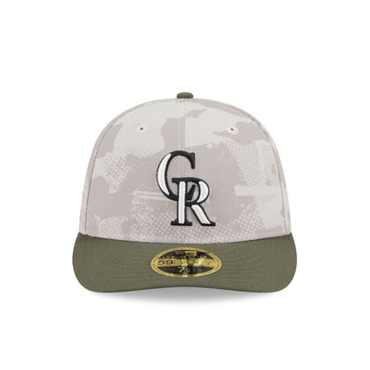 Colorado Rockies Armed Forces Day 2025 Low Profile 59FIFTY Fitted Hat