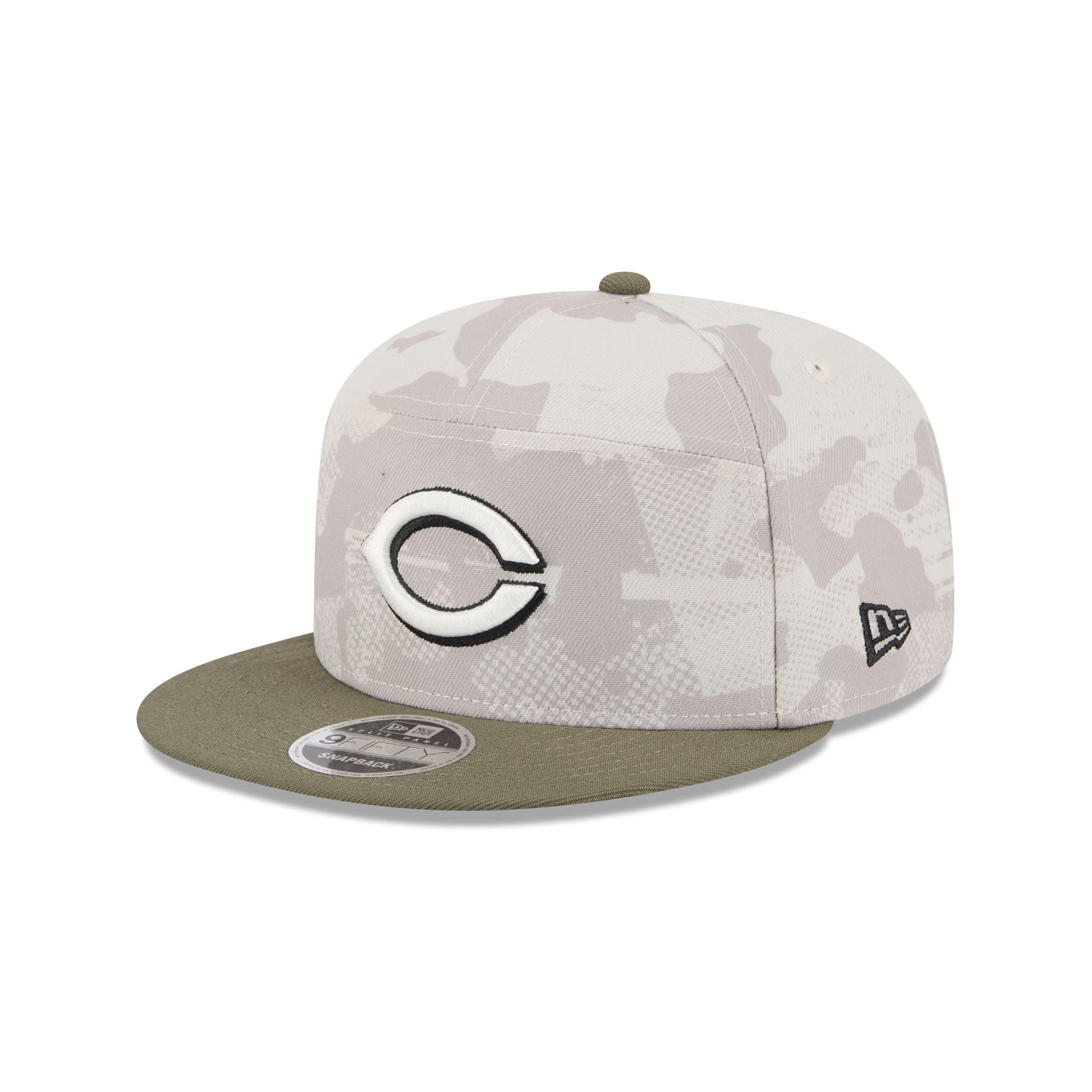 Cincinnati Reds Armed Forces Day 2025 Split Panel 9FIFTY Snapback Hat