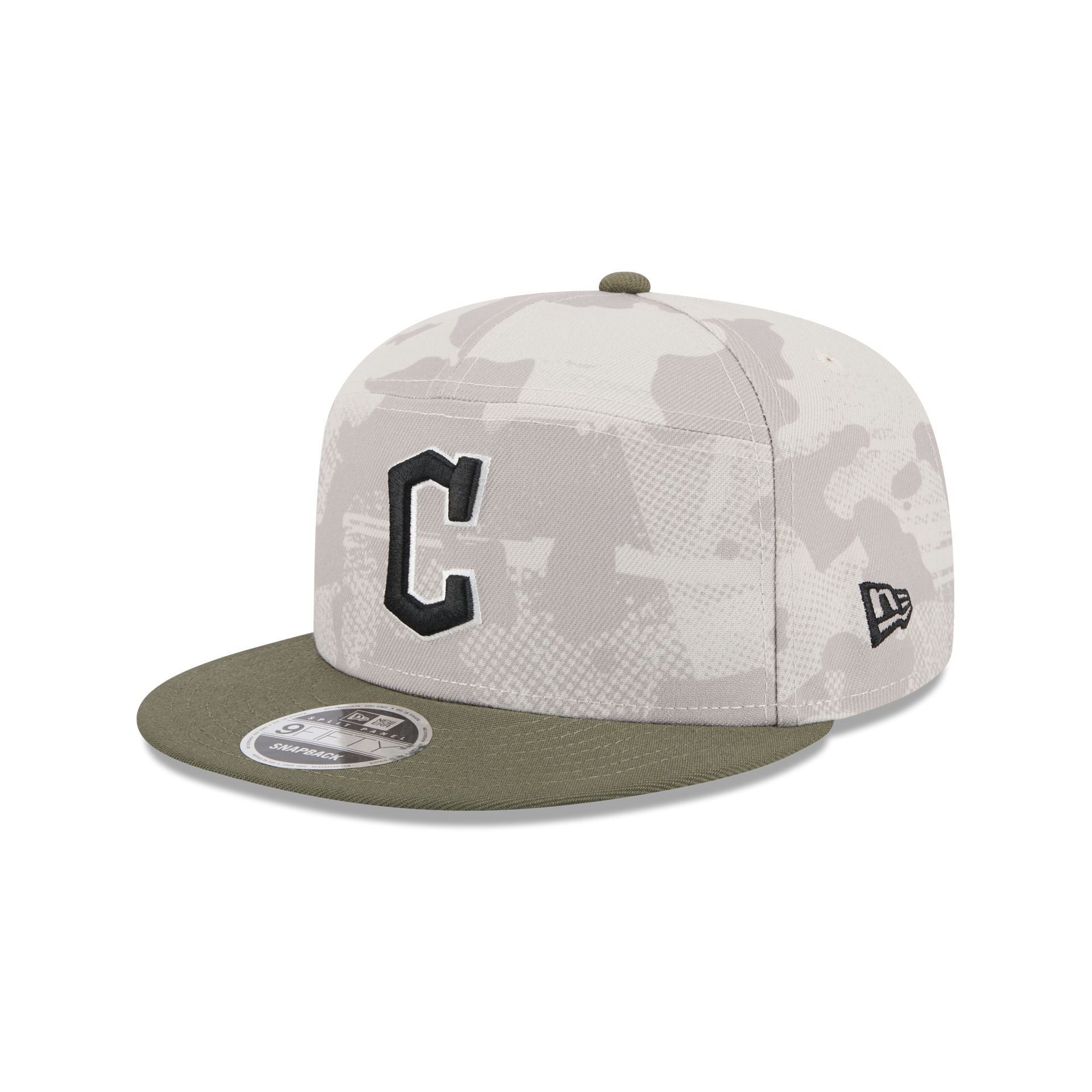 Cleveland Guardians Armed Forces Day 2025 Split Panel 9FIFTY Snapback Hat