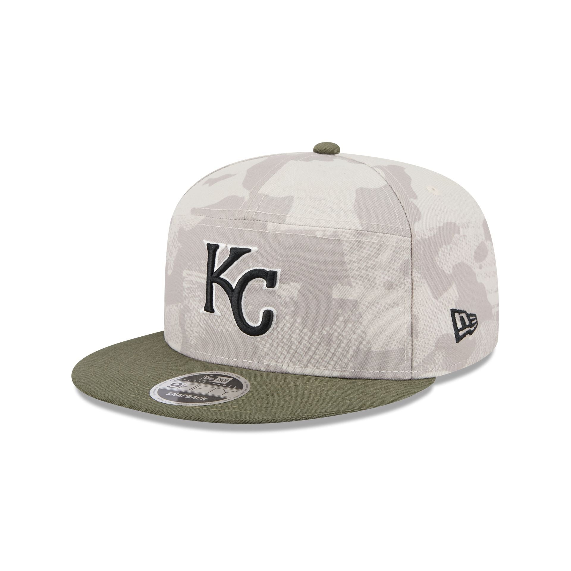 Kansas City Royals Armed Forces Day 2025 Split Panel 9FIFTY Snapback Hat