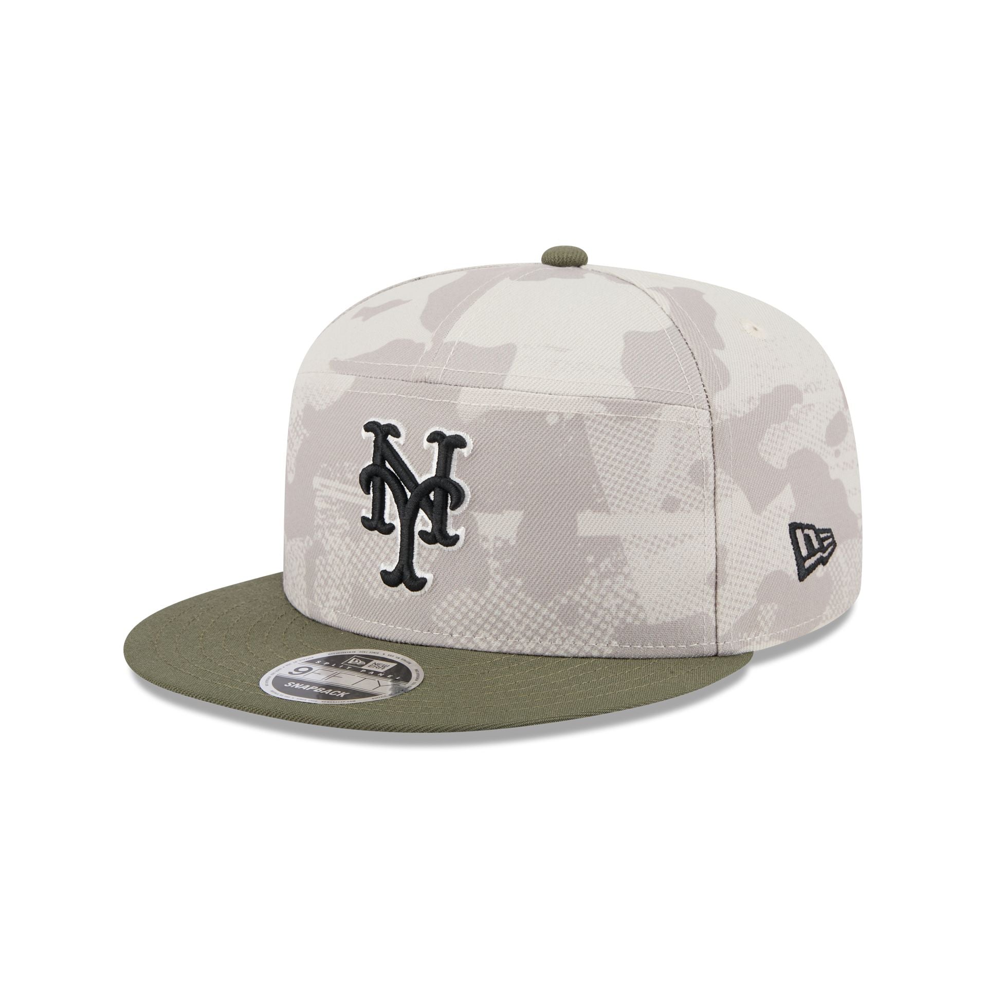 New York Mets Armed Forces Day 2025 Split Panel 9FIFTY Snapback Hat