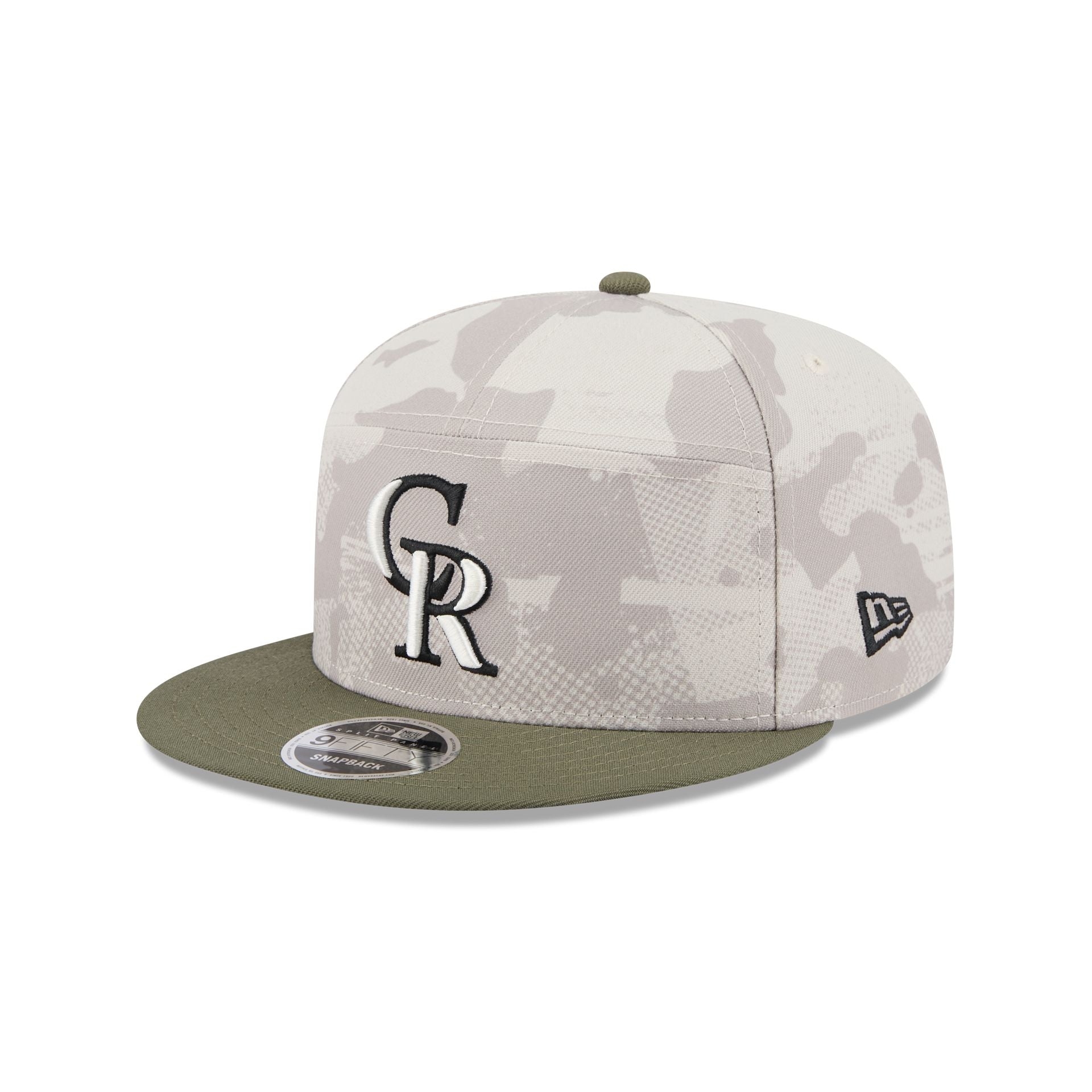 Colorado Rockies Armed Forces Day 2025 Split Panel 9FIFTY Snapback Hat