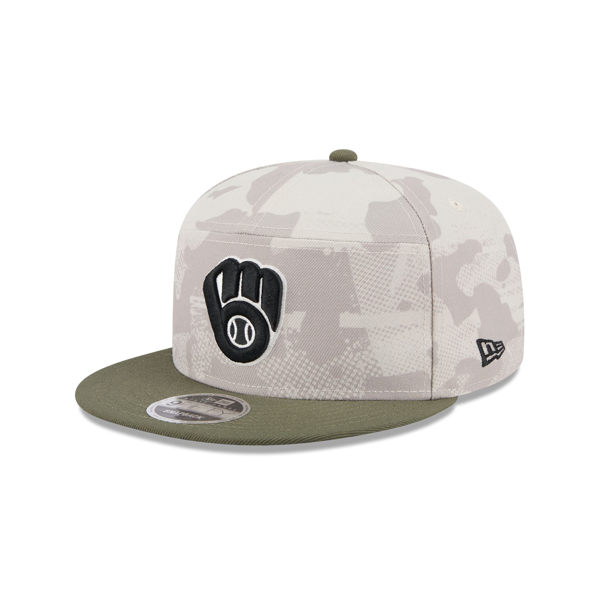 Milwaukee Brewers Armed Forces Day 2025 Split Panel 9FIFTY Snapback Hat