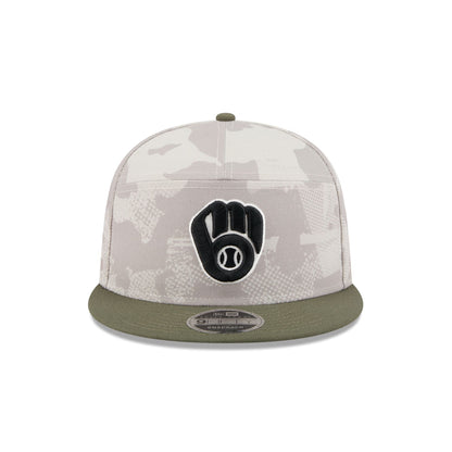 Milwaukee Brewers Armed Forces Day 2025 Split Panel 9FIFTY Snapback Hat
