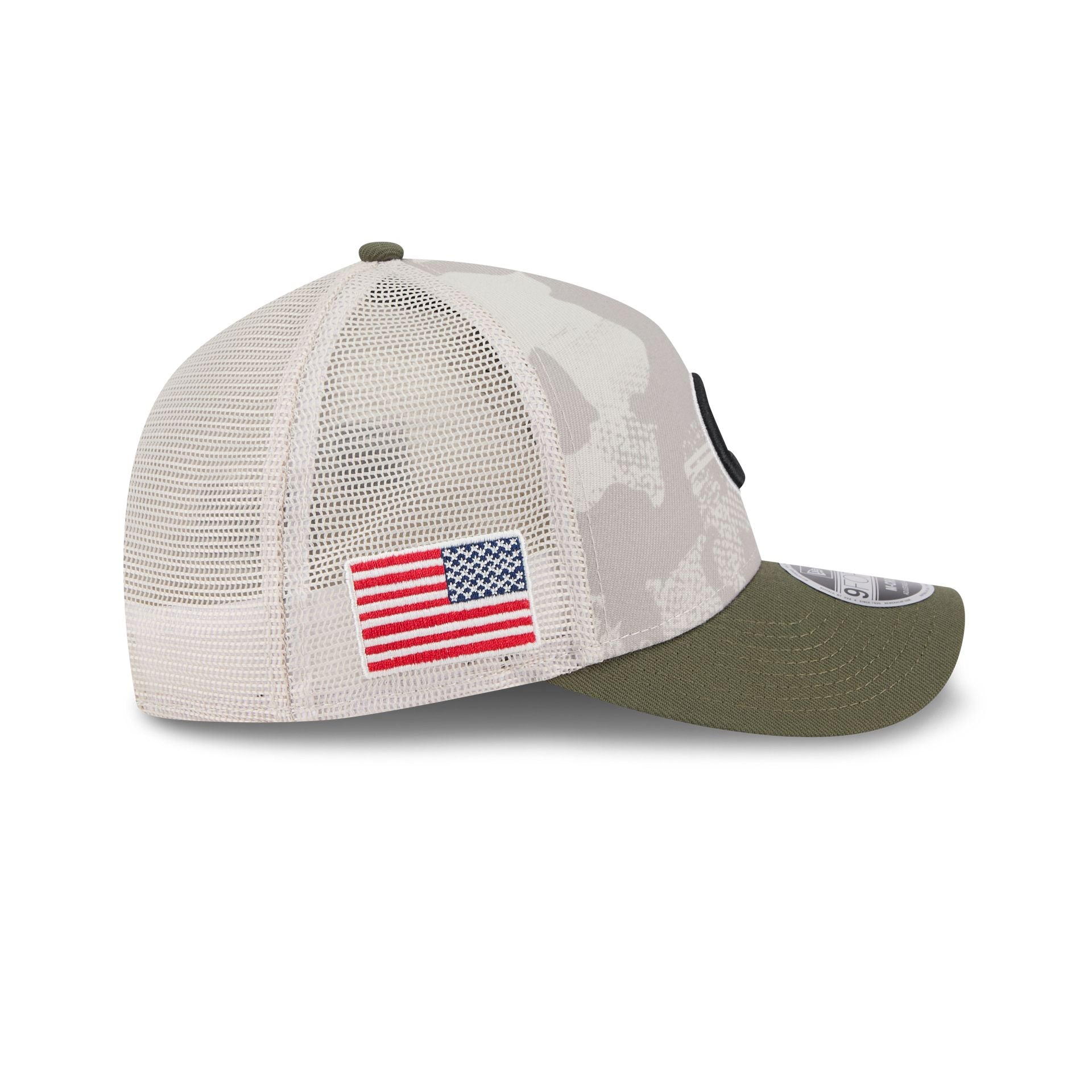 Chicago Cubs Armed Forces Day 2025 9FORTY M-Crown A-Frame Trucker Hat