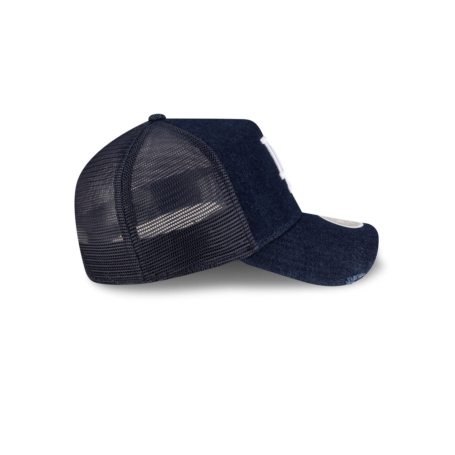 Los Angeles Dodgers Denim Navy Women's 9FORTY A-Frame Trucker Hat
