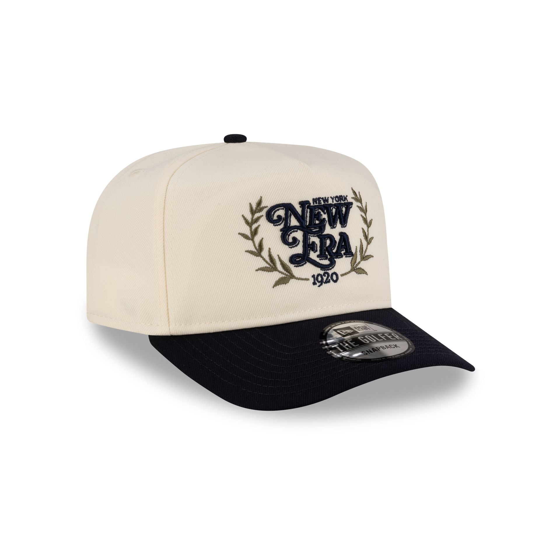 New Era Cap Cream Pre-Curved Golfer Hat