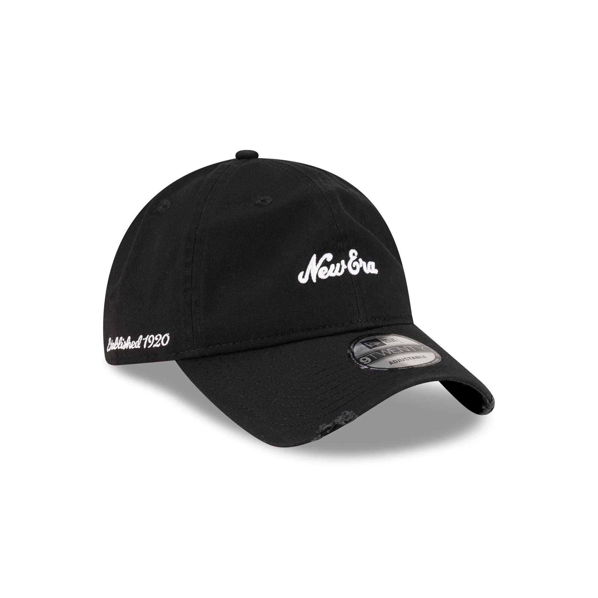 New Era Cap Distressed Black 9TWENTY Adjustable Hat