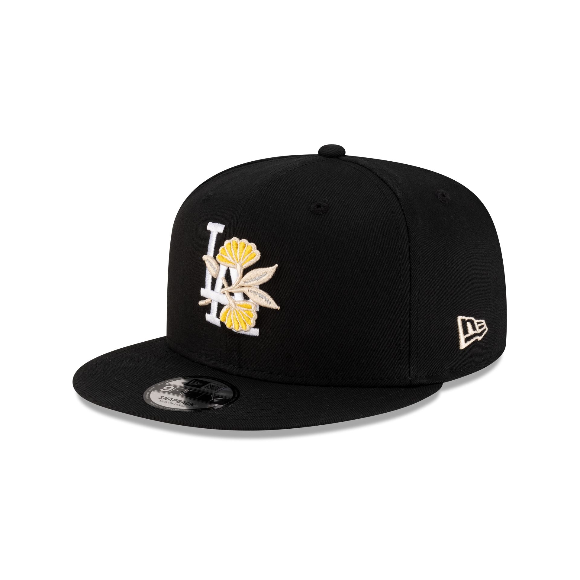 Los Angeles Dodgers Floral Black 9FIFTY Snapback Hat