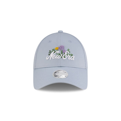 New Era Cap Beaded Floral Pastel Blue Women's 9FORTY Adjustable Hat