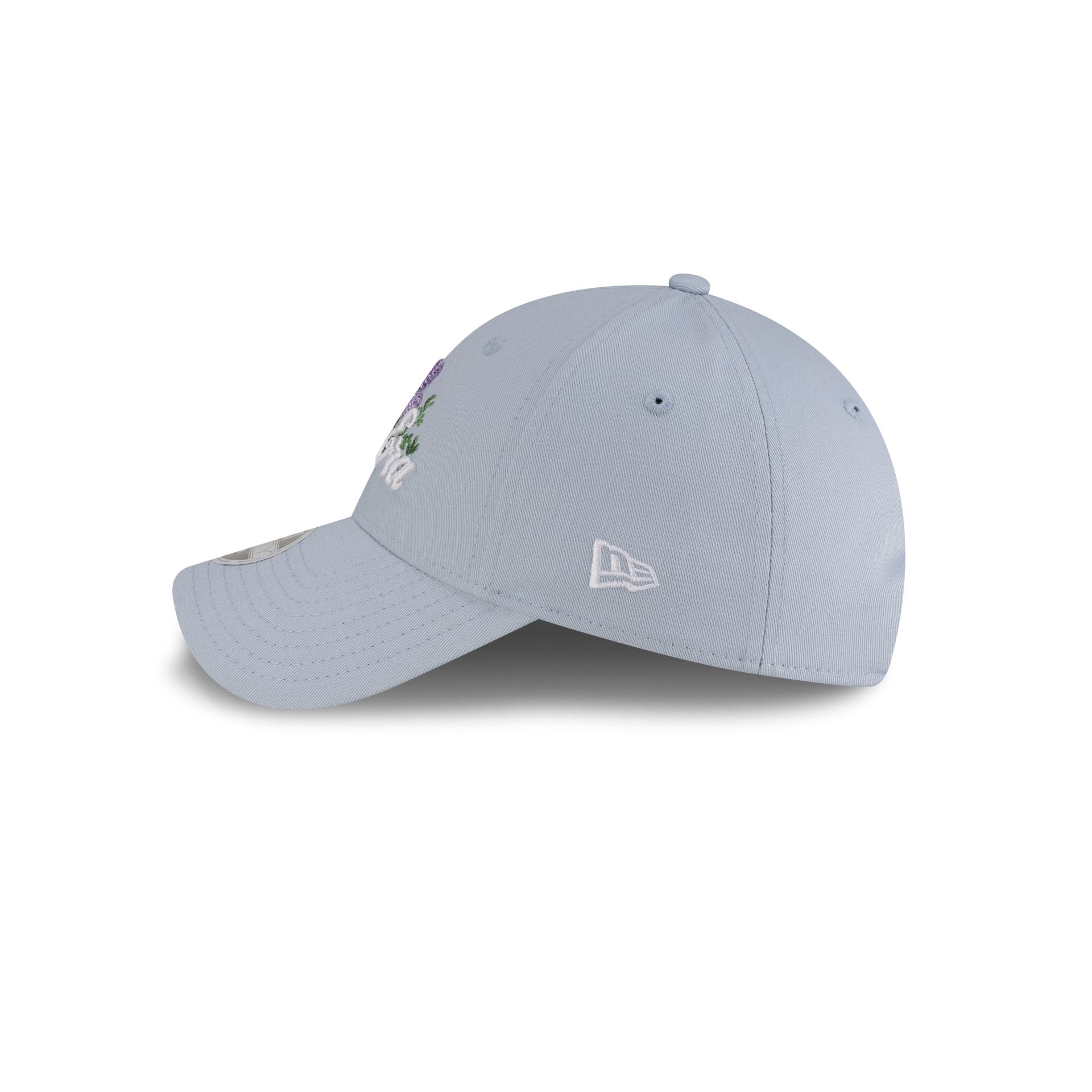 New Era Cap Beaded Floral Pastel Blue Women's 9FORTY Adjustable Hat