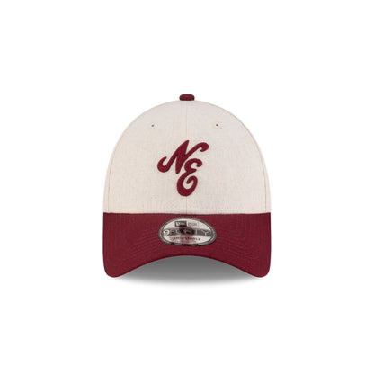New Era Cap Linen Two Tone Dark Red 9FORTY Adjustable Hat
