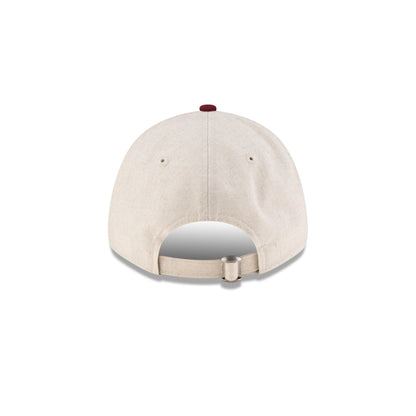 New Era Cap Linen Two Tone Dark Red 9FORTY Adjustable Hat